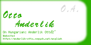 otto anderlik business card